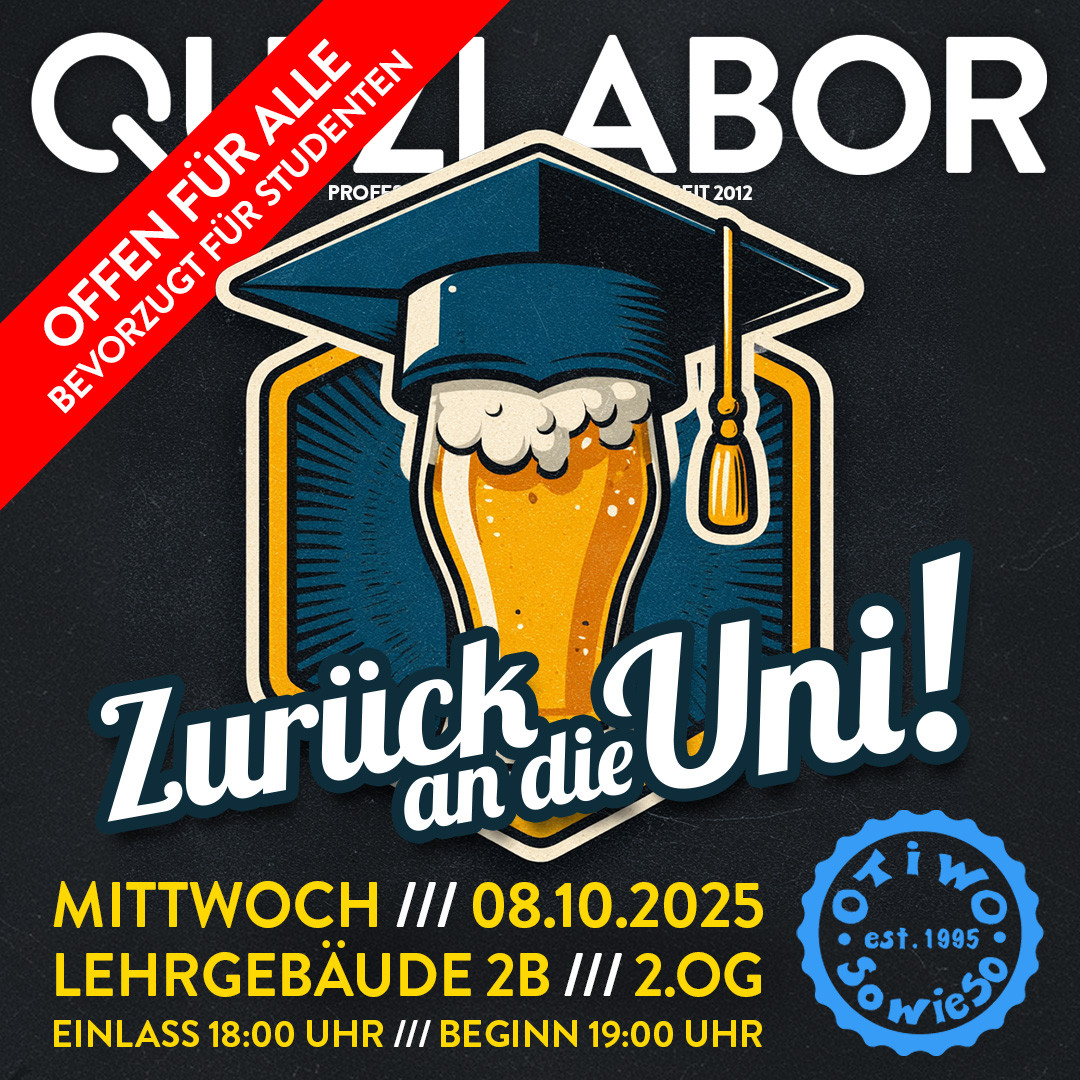 QUIZLABOR goes Uni #2 - Eintritt frei! - Zurück an die Uni! (mit englischen Untertiteln)