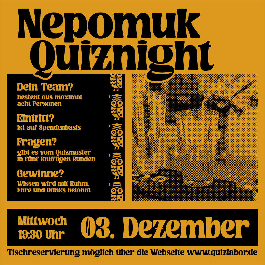 Nepomuk Quiznight #84 - Das Kneipenquiz in Plagwitz