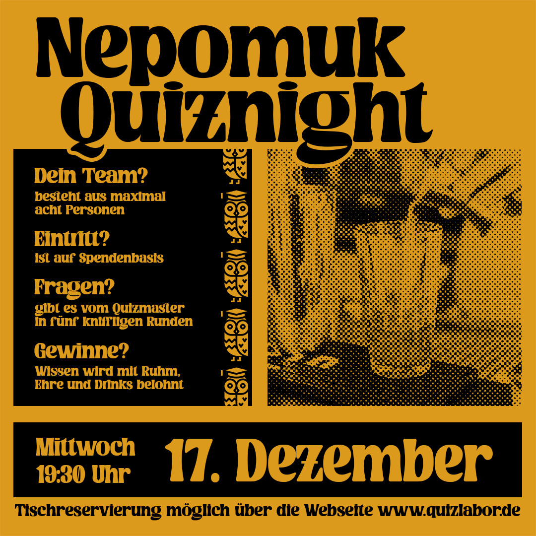 Nepomuk Quiznight #86 - Das Kneipenquiz in Plagwitz