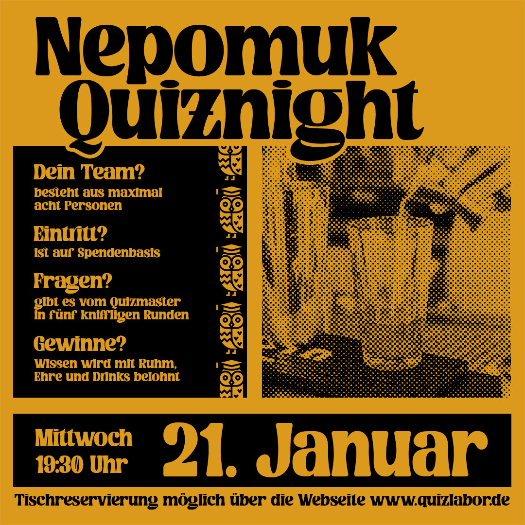 Nepomuk Quiznight #90 - Das Kneipenquiz in Plagwitz