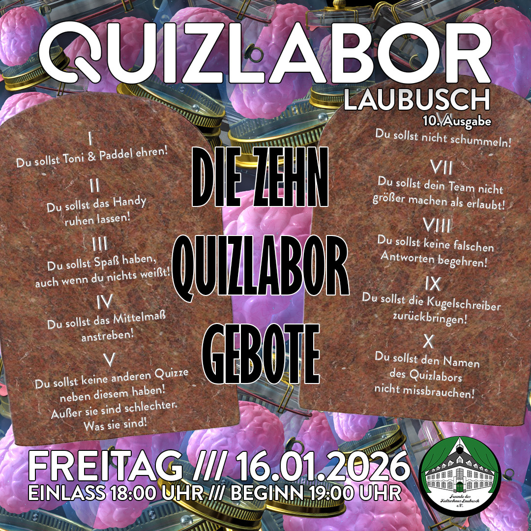 QUIZLABOR Laubusch #10 - Die Zehn Quizlabor Gebote