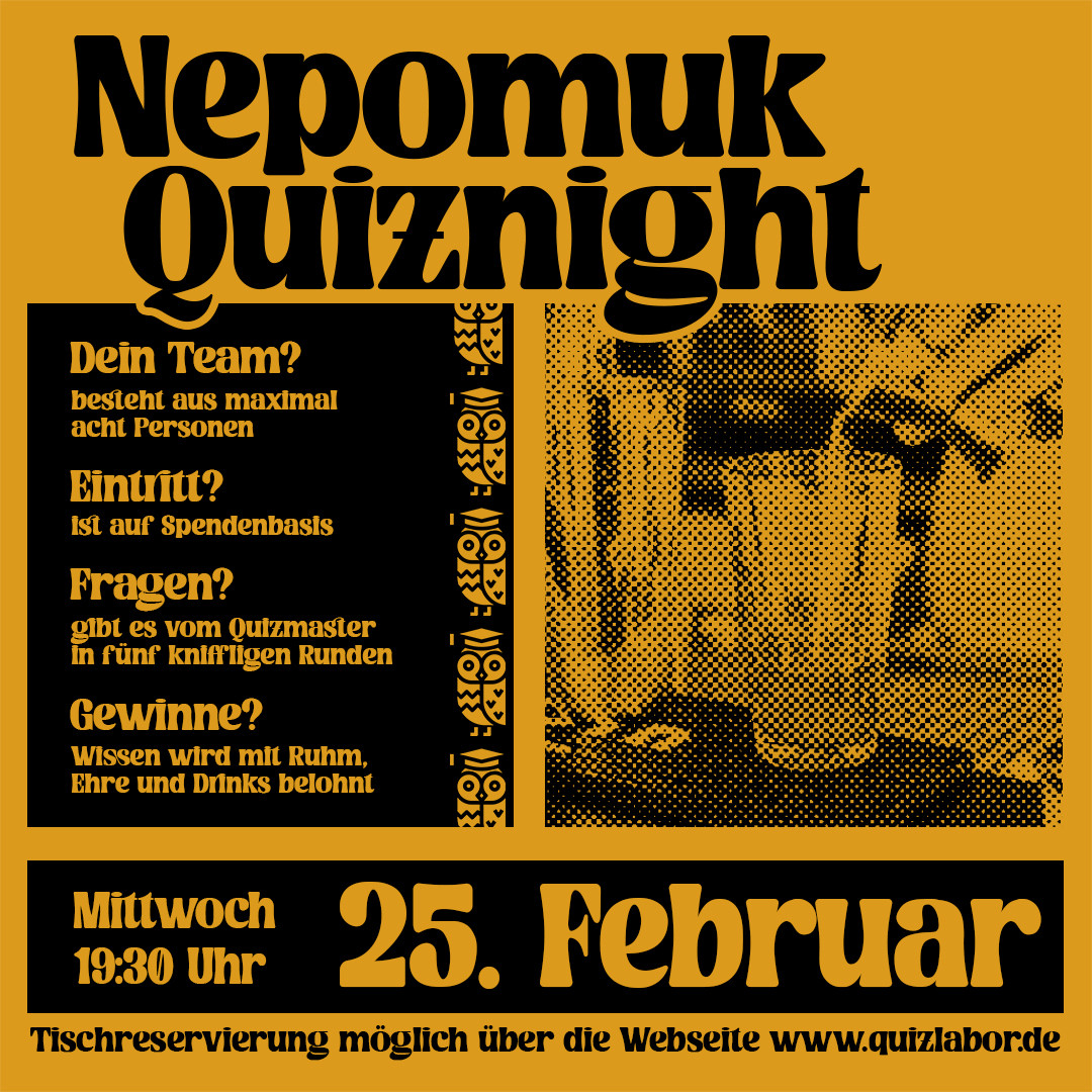 Nepomuk Quiznight #95 - Das Kneipenquiz in Plagwitz