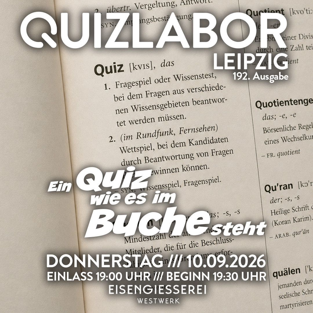 QUIZLABOR Leipzig #192 - Ein Quiz wie es im Buche steht