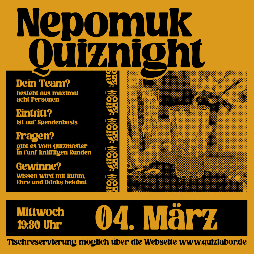 Nepomuk Quiznight #96 - Das Kneipenquiz in Plagwitz