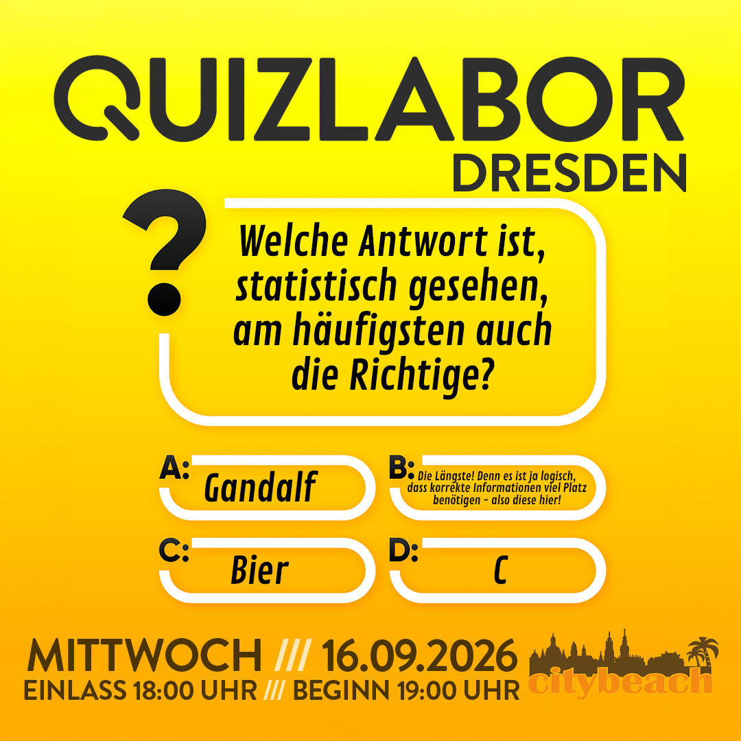 QUIZLABOR Dresden #141 - Was ist die Antwort?